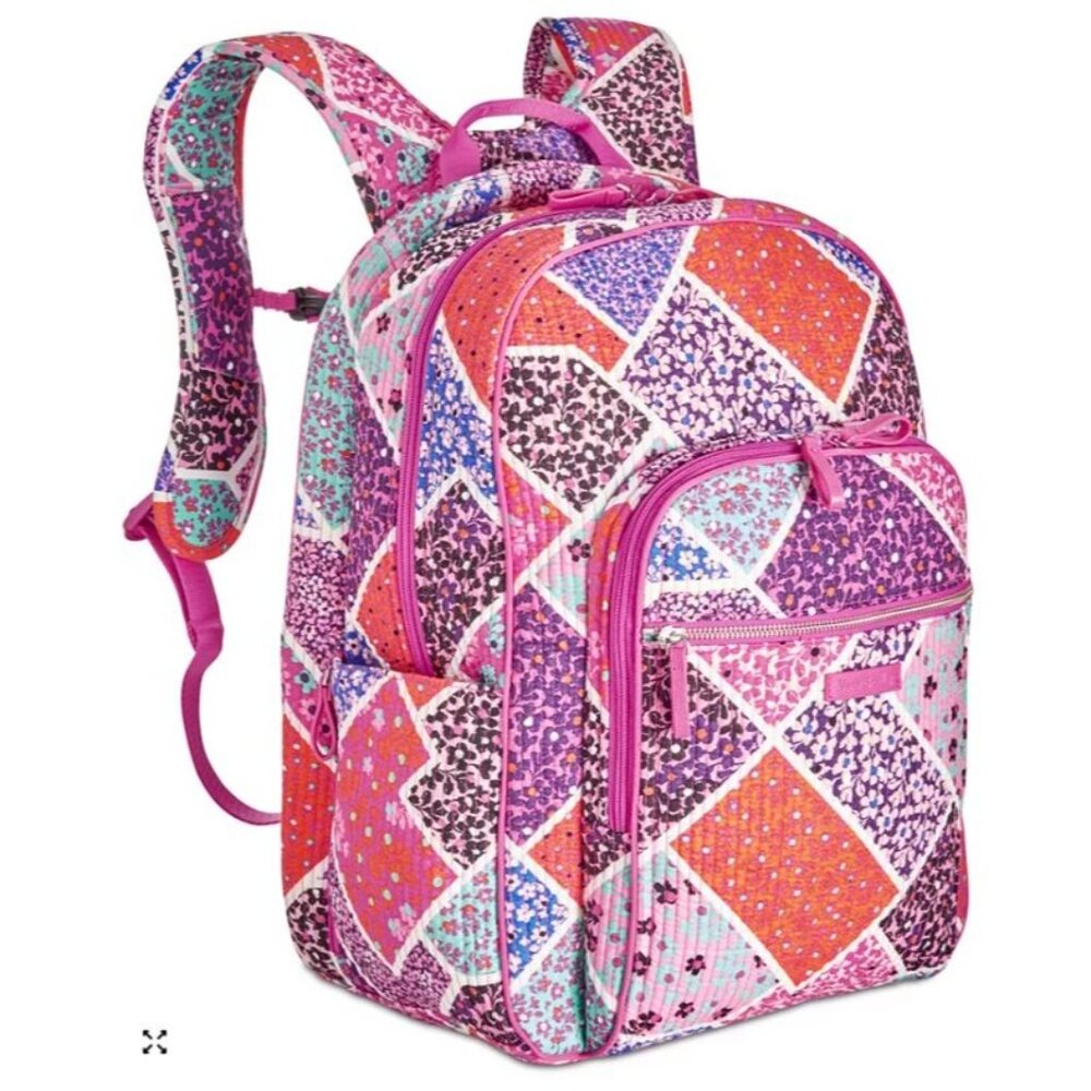 Vera‎ Bradley Quilted Patchwork Multicolor Backpack School Travel Bag